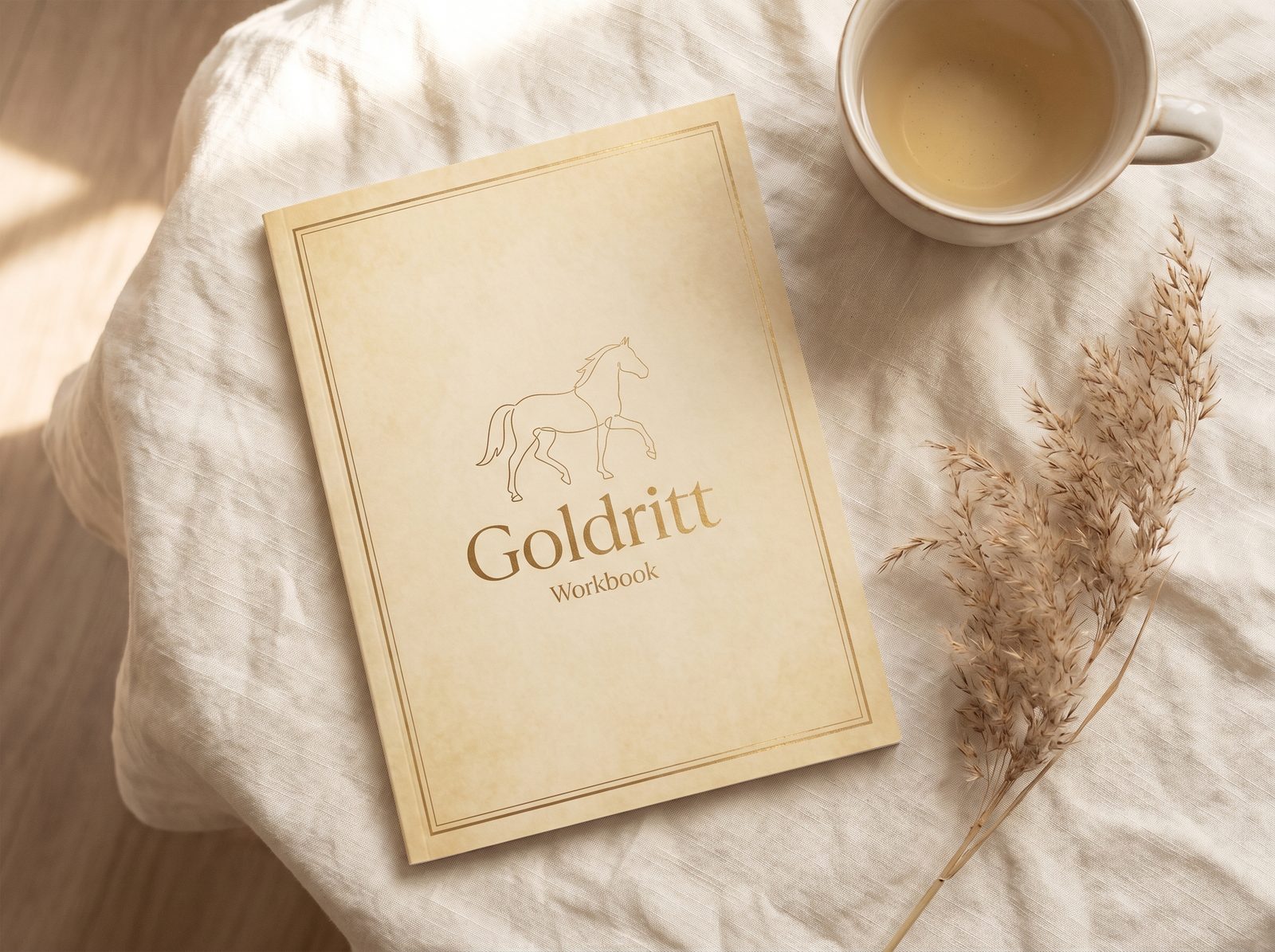 Goldritt-Workbook auf Leinentuch